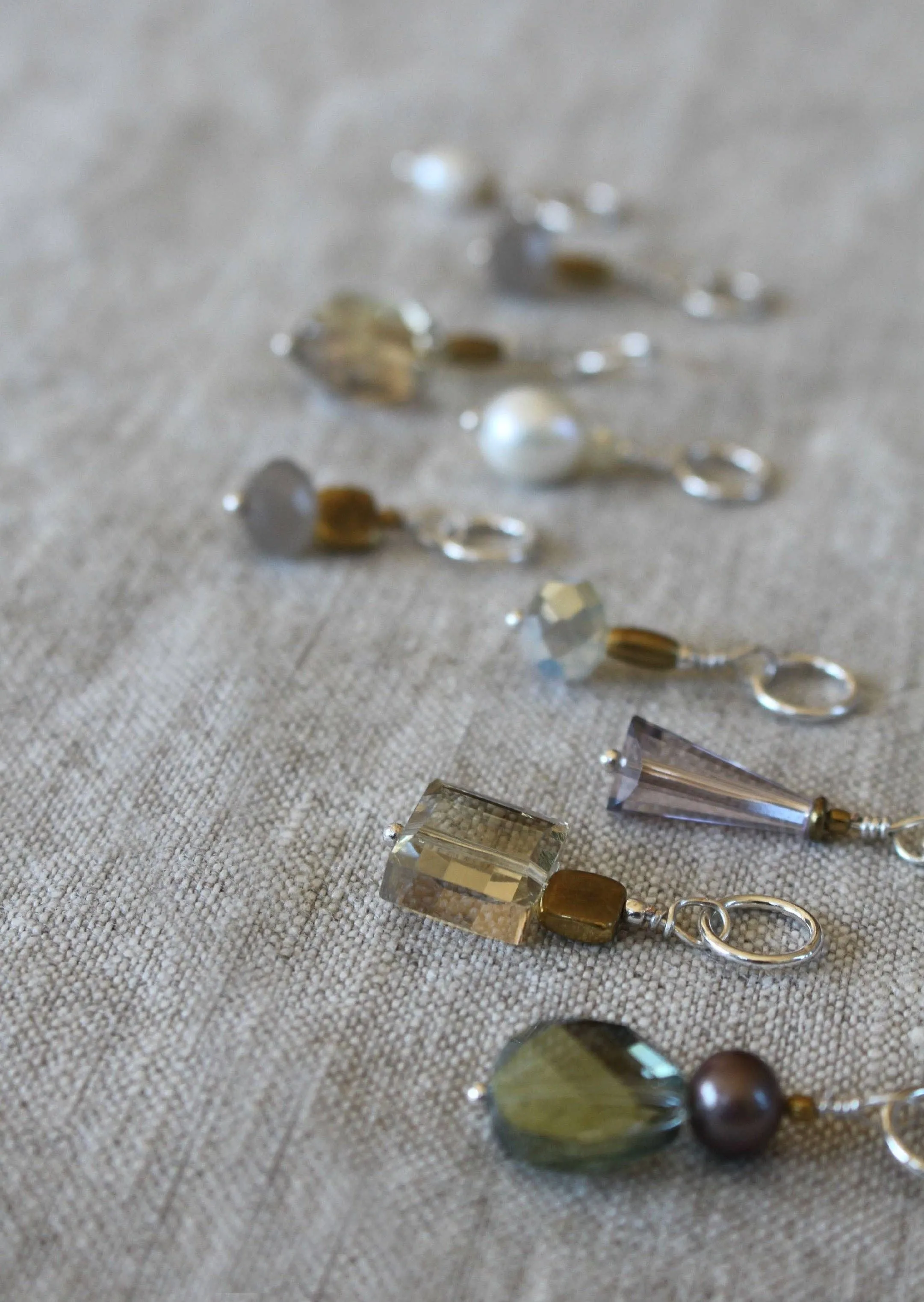 Wool & Wire: Crystal & Pearl Stitch Markers (Set of 3)