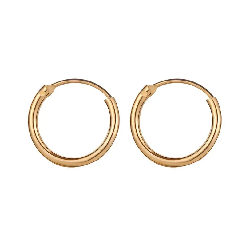 Woozu Hoop Earrings Jewellery Women Gold /Black/Silver Color Round Circle Earring Ear Ring Clip Earrings aretes Mujer aros